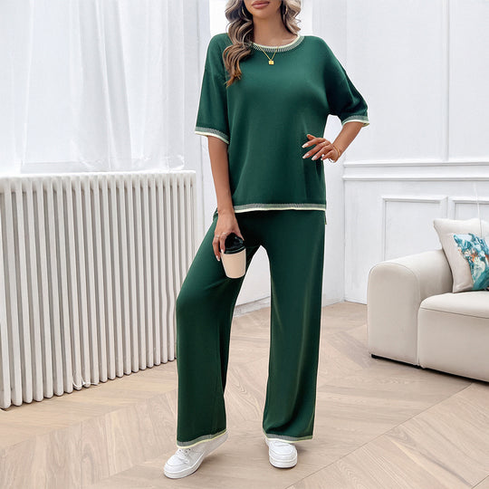 Damen Lässiges Set aus weitem Oberteil und weiten Hosen R&B