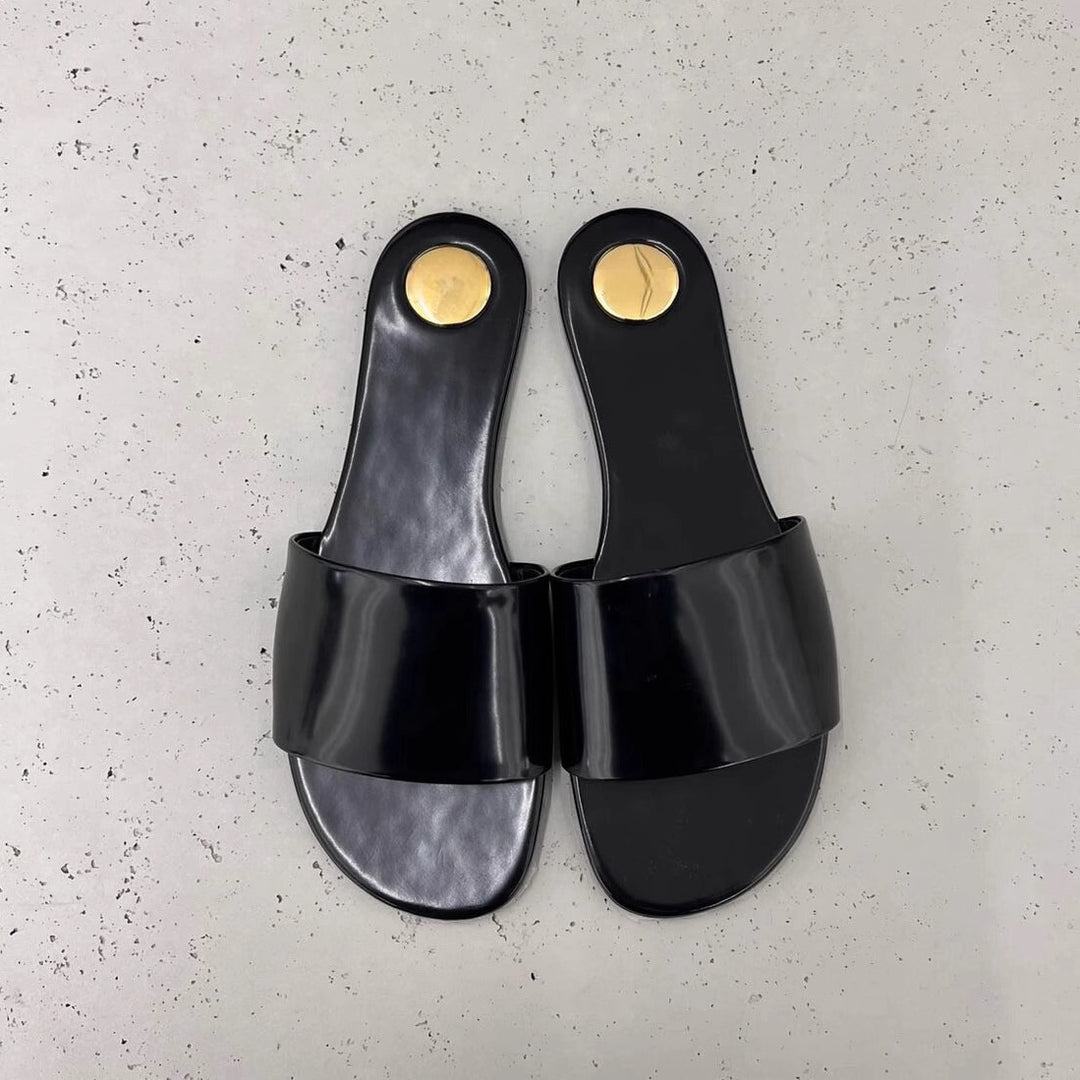 Damen Sandalen im luxuriösen Leopardenmuster mit breitem Riemen und eleganter Schnallenakzent R&B