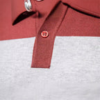 Herren Langarm-Polo-Shirt mit modischem Streifendesign