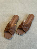 Damen modische Riemensandalen mit geschmackvoller Kreuzbandapplikation R&B
