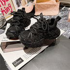Damen modische Sneakers mit innovativem Textil-Design R&B