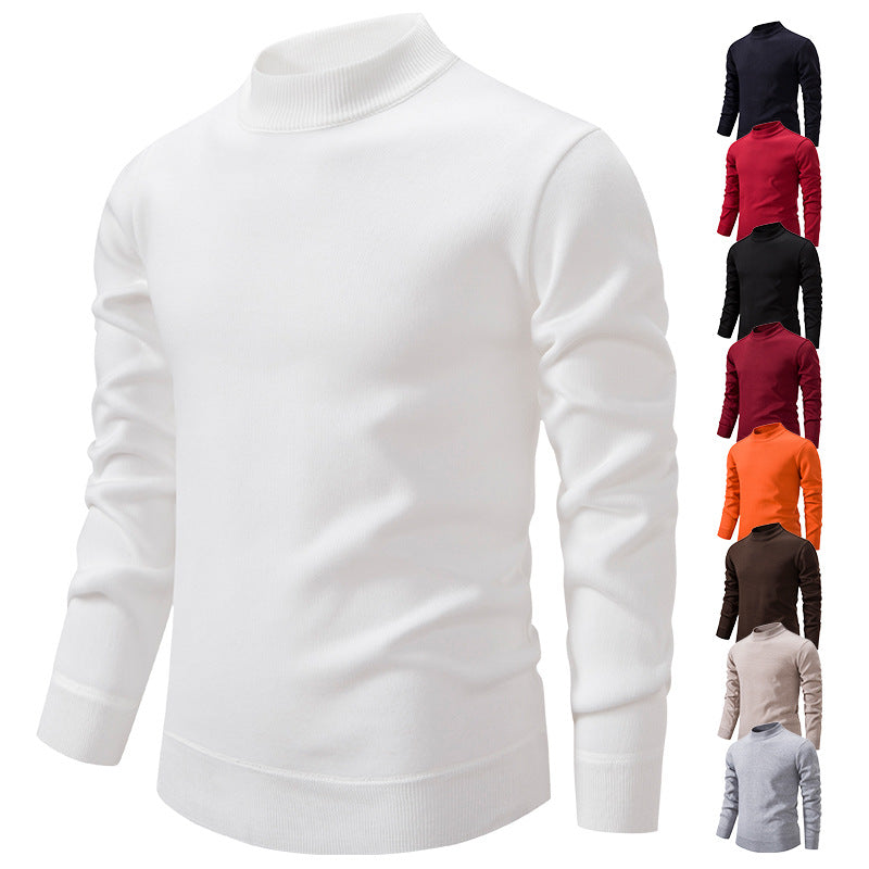 Herren Hochwertiger Strickpullover mit modernem Stehkragen R&B