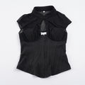 Damen Corsage mit transparenten Einsätzen und raffinierter Schnürungsdetail R&B