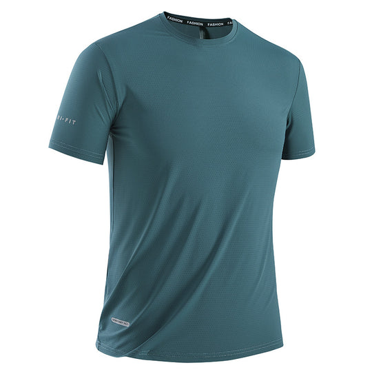 Herren nan atmungsaktives Funktions-T-Shirt aus perforiertem Mesh für Training R&B