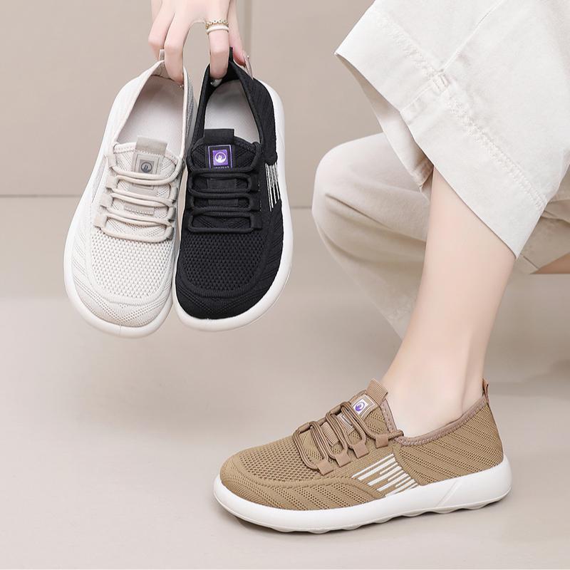 Damen Atmungsaktive Sport-Sneakers mit elastischer Schnürung und flexibler Sohle R&B