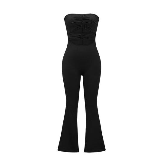 Damen Bustier-Overall mit Flared-Beinen R&B