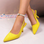 Damen Elegante Slingback-Pumps mit glänzendem Riemendesign R&B