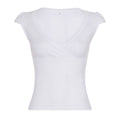Damen Wickelshirt mit elegantem V-Ausschnitt und figurbetontem Schnitt R&B