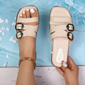 Damen Bequeme Clogs mit modischem Doppelschnallen-Design EB