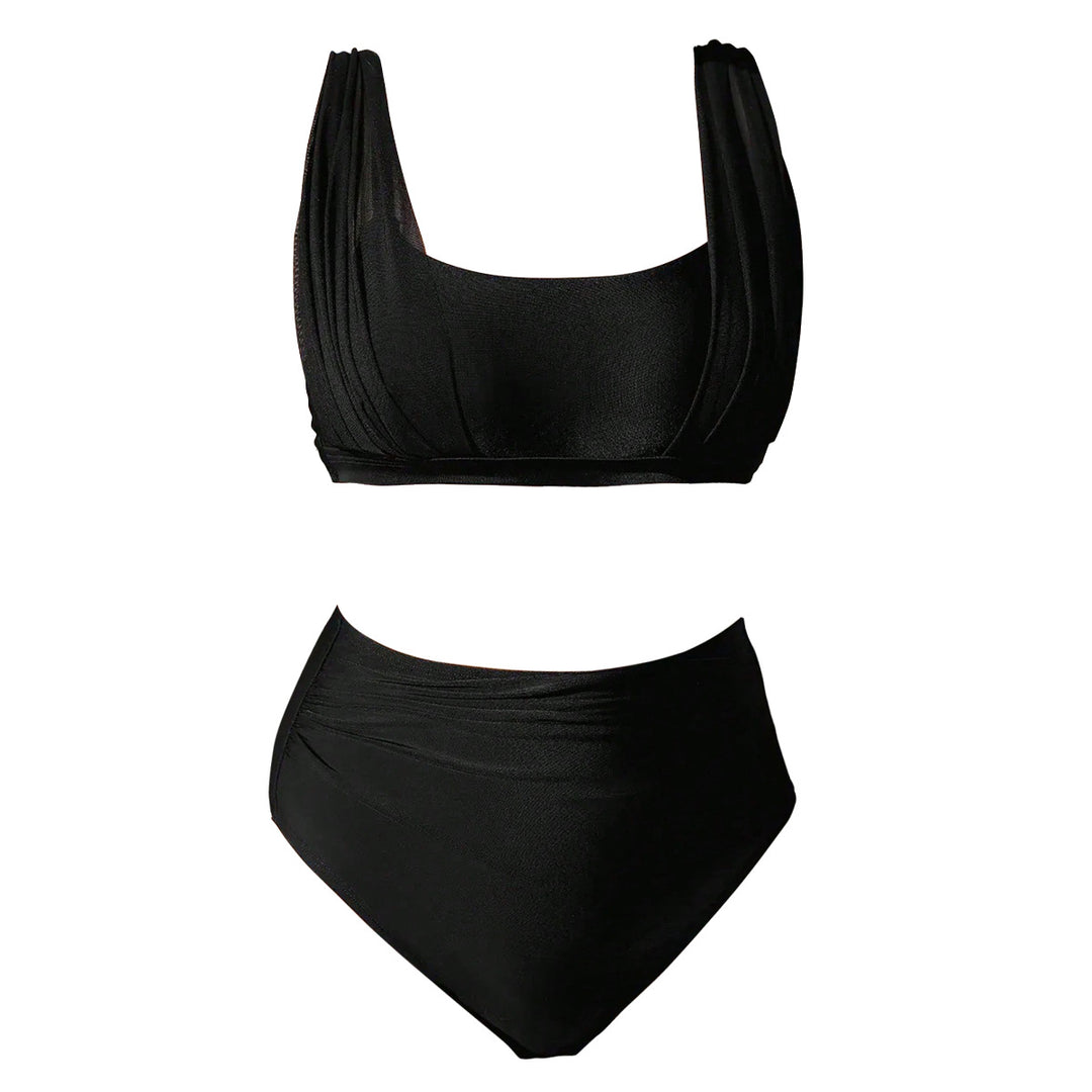 Damen Hochtaillierter Bikini mit modischem Bustier-Oberteil R&B