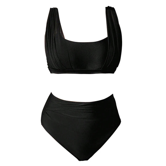 Damen Hochtaillierter Bikini mit modischem Bustier-Oberteil R&B