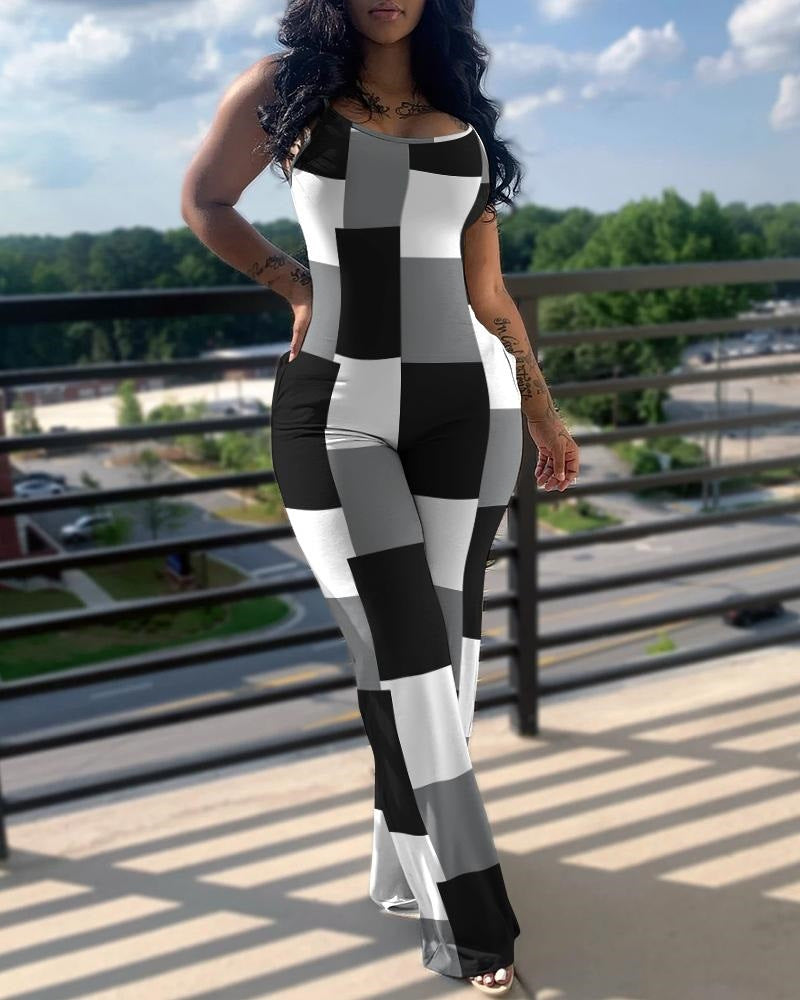 Damen Jumpsuit im modernen Streifenlook R&B