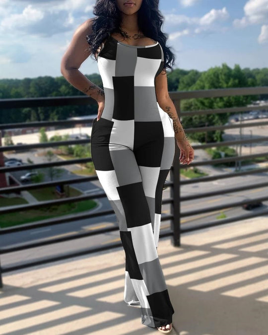 Damen Jumpsuit im modernen Streifenlook R&B