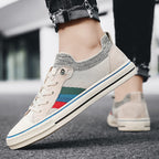 Damen lässige und luftige Sneakers mit elastischem Kragen und modischem Streifen R&B