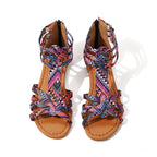 Damen farbenfrohe Strandsandalen mit verstellbaren Riemen und anatomischem Fußbett R&B