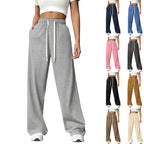 Damen Bequeme und lässige Freizeithose mit weitem Schnitt und elastischem Bund R&B