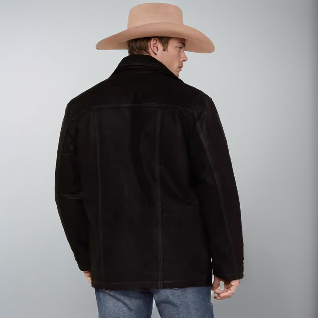 Herren vielseitige und robuste Wildlederjacke mit funktionalen Taschen R&B