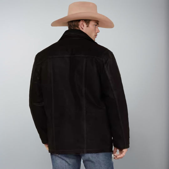 Herren vielseitige und robuste Wildlederjacke mit funktionalen Taschen R&B