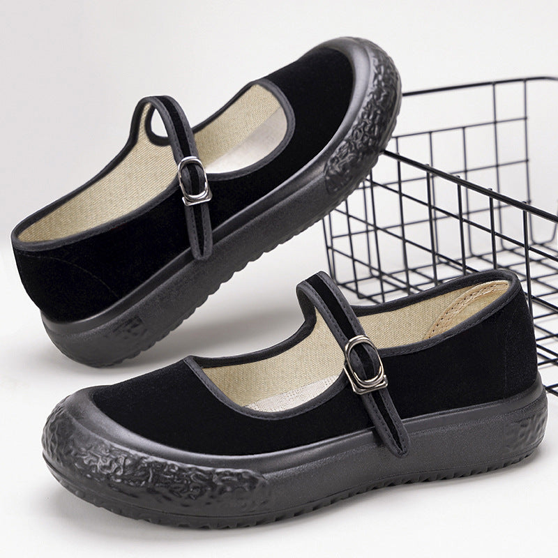Damen Komfortable Ballerinas mit verstellbarem Riemen R&B