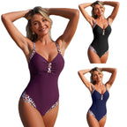Damen Einteiler Badeanzug mit elegantem Animalprint R&B