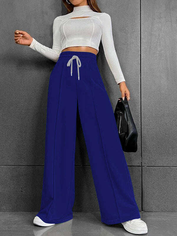 Damen weite Freizeit-Hose mit elastischem Bund und seitlichen Taschen R&B
