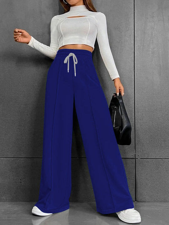 Damen weite Freizeit-Hose mit elastischem Bund und seitlichen Taschen R&B