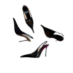 Damen elegante spitze Slingbacks mit transparentem Design R&B