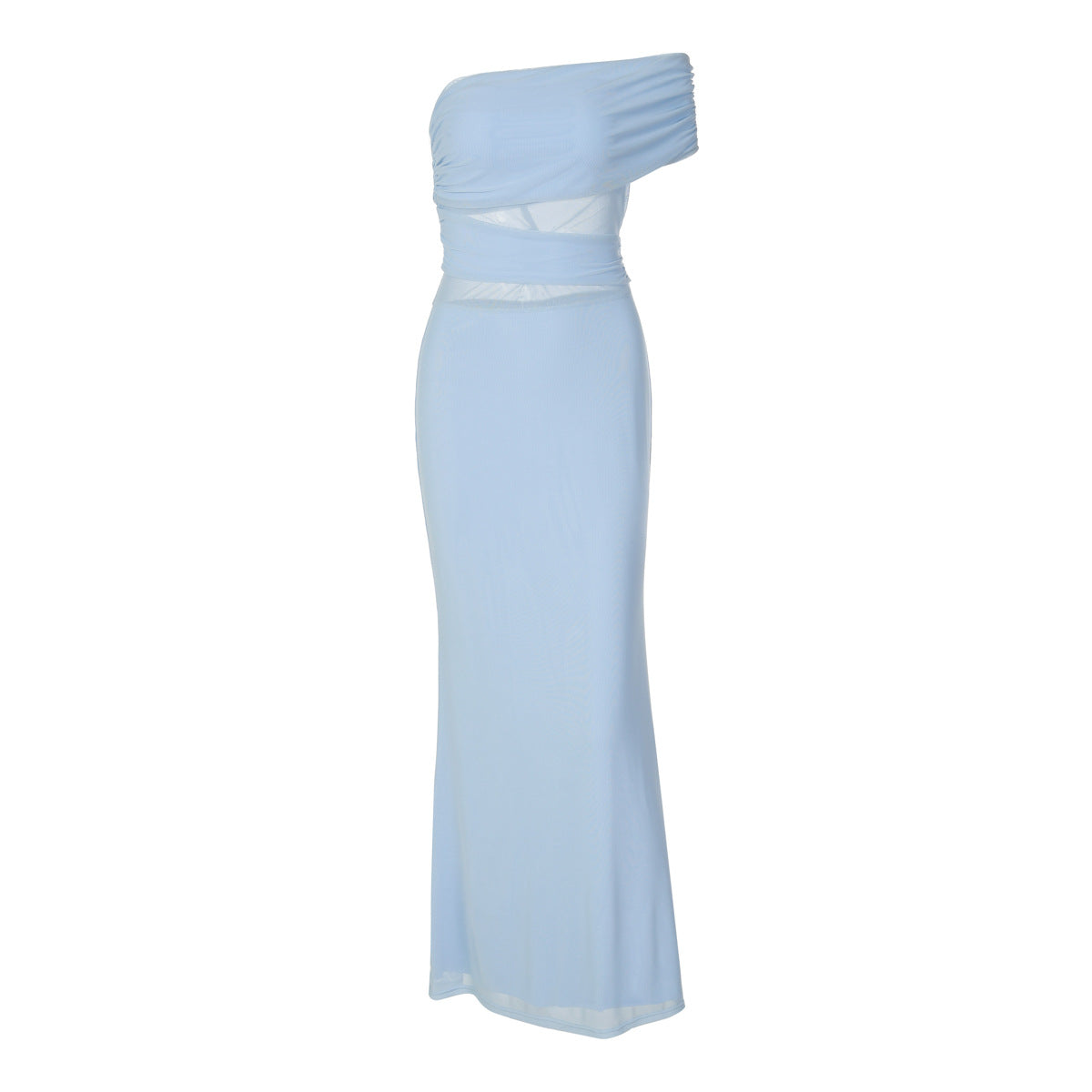 Damen Elegantes Maxikleid mit asymmetrischem Oberteil und Raffungen R&B