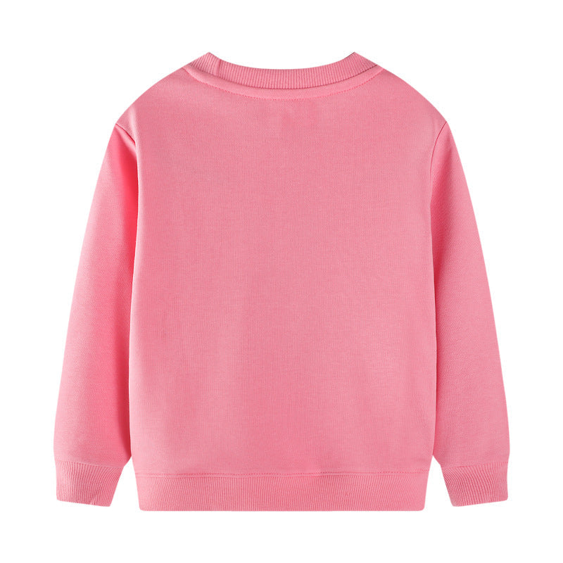 Mädchen Sweatshirt mit buntem Dinosaurier- und Blumenapplikationen R&B
