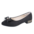 Damen Ballerinas mit elegantem Schleifendetail und modischem Absatz R&B