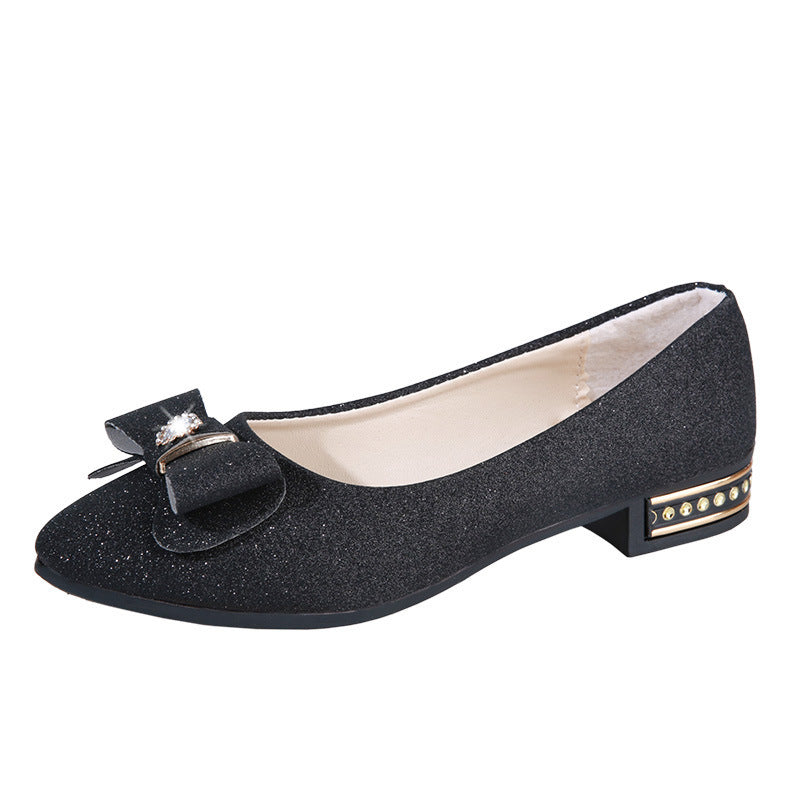 Damen Ballerinas mit elegantem Schleifendetail und modischem Absatz R&B