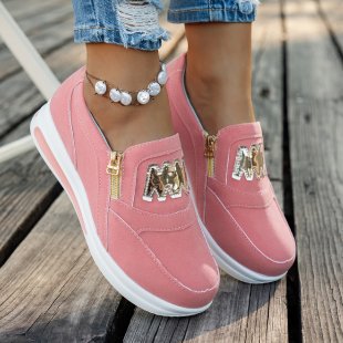 Damen Freizeitsneaker mit elastischem Einschlupf und modischem Reißverschluss R&B