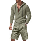 Herren lässiges Freizeit-Set mit Hoodie und Shorts R&B