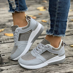 Damen Sportliche Sneakers mit atmungsaktiver Mesh-Oberfläche und dämpfender Sohle R&B