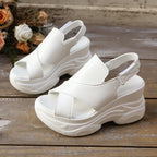 Damen Wedge-Sandaletten mit komfortablem Memory-Schaumfußbett und modischem Riemendesign R&B
