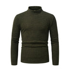Herren Rollkragenpullover aus hochwertiger Wolle mit feinem Rippmuster