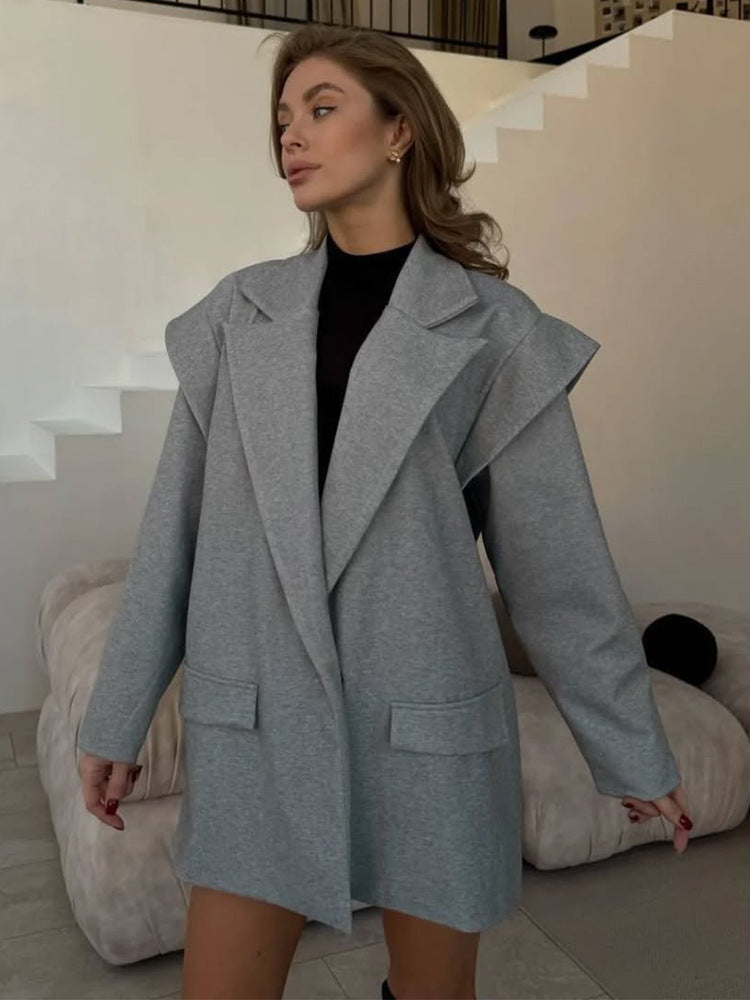 Damen elegante oversized Blazerjacke R&B