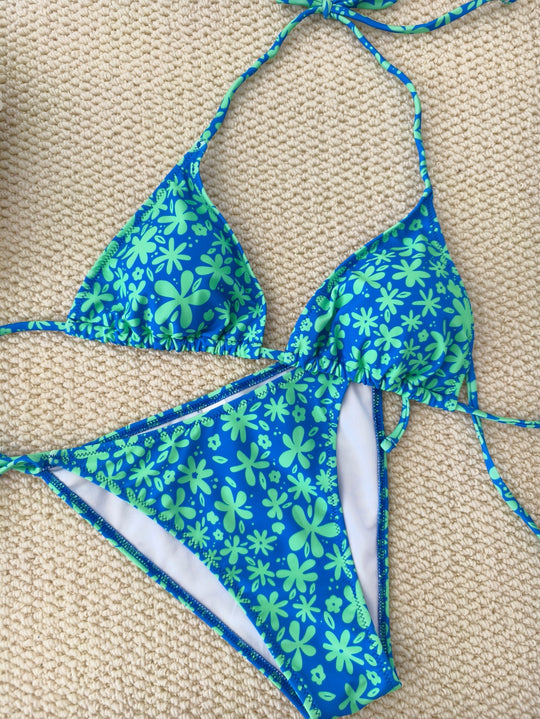 Damen Triangel-Bikini mit floralem Design R&B