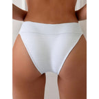 Damen Hochgeschnittener Bikinislip mit Rippendesign R&B