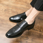 Damen elegante Doppel-Monk-Schuhe aus hochwertigem Leder R&B