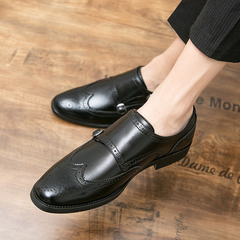 Damen elegante Doppel-Monk-Schuhe aus hochwertigem Leder R&B