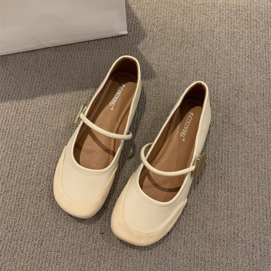 Damen elegante Mary Jane Ballerinas mit modischem Riemchen und bequemer Innenpolsterung R&B