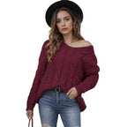Damen Grobstrickpullover mit modernem Zopfdesign und weitem Schnitt R&B
