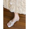 Damen elegante Mules mit dekorativem Schleifenakzent R&B