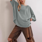 Damen oversized Sweatshirt mit fließendem Schnitt R&B