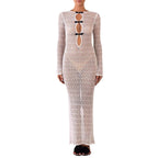 Damen Strickkleid mit innovativen Cut-Outs R&B