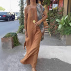 Damen Maxikleid mit Spaghettiträgern und elegantem fließendem Schnitt R&B