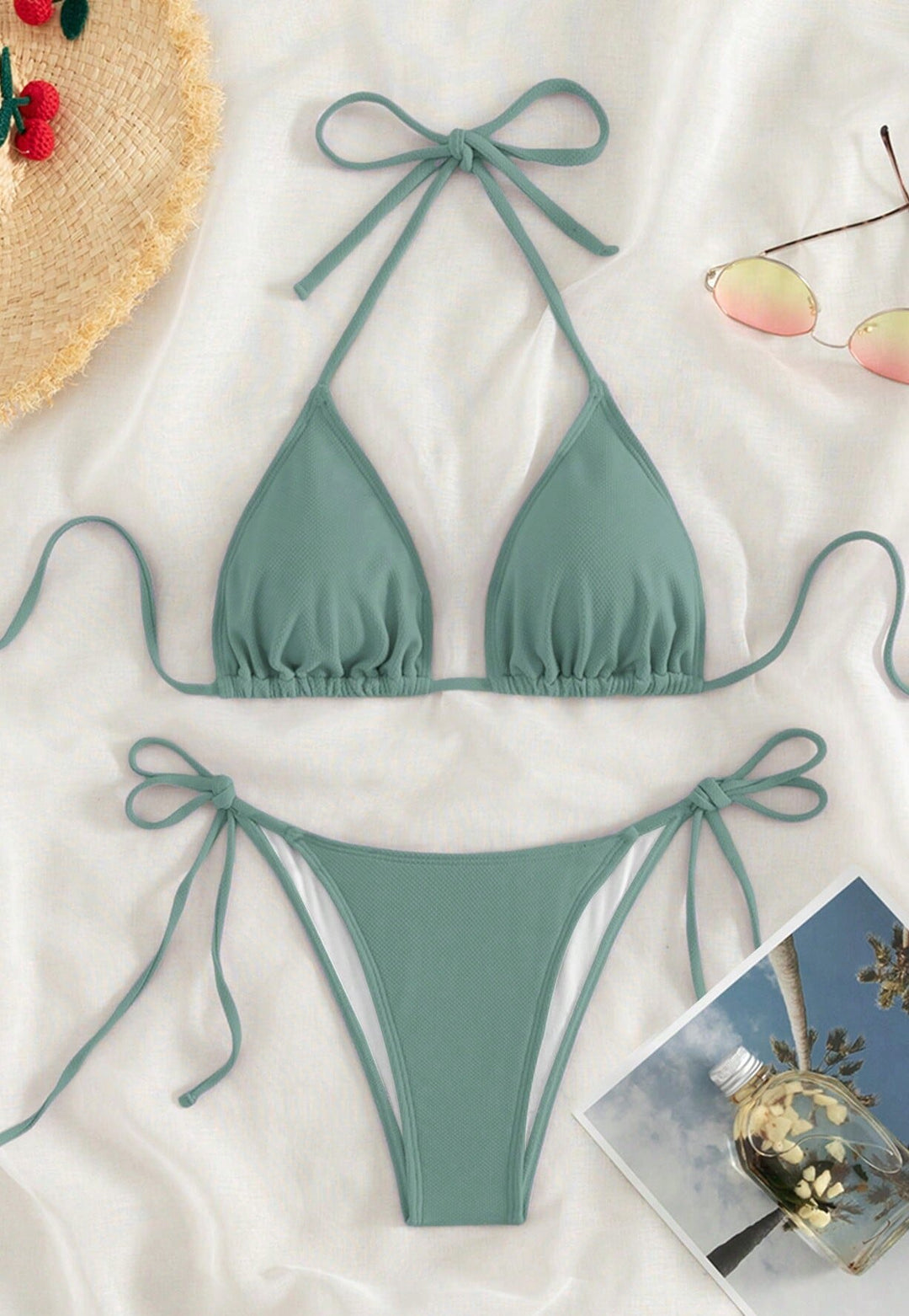 Damen Triangel-Bikini mit verstellbaren Bindebändern R&B