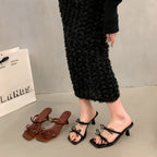 Damen Elegante Slingback-Pumps mit dekorativem Knoten-Design und modischem Absatz R&B