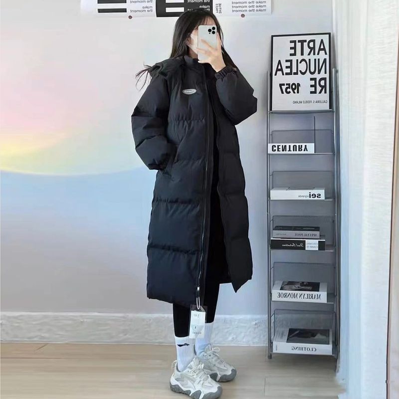 Damen Langer isolierter Pufferparka mit hohen Seitentaschen R&B